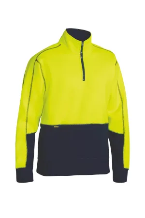 Bisley Hi Vis 1/4 Zip Pullover Fleece