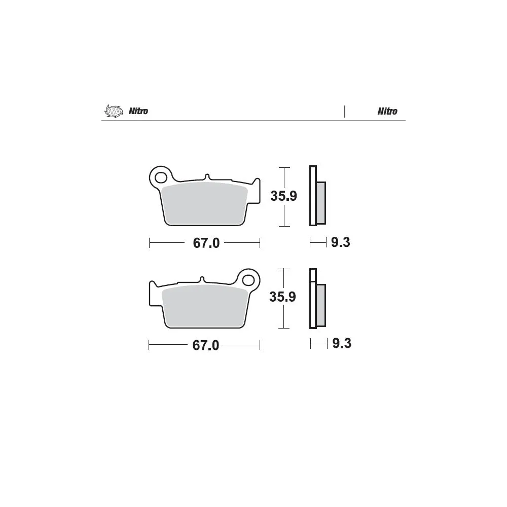Brake Pads Rear Moto Master Nitro Aprilia Beta Gas Gas Kawasaki Suzuki Yamaha