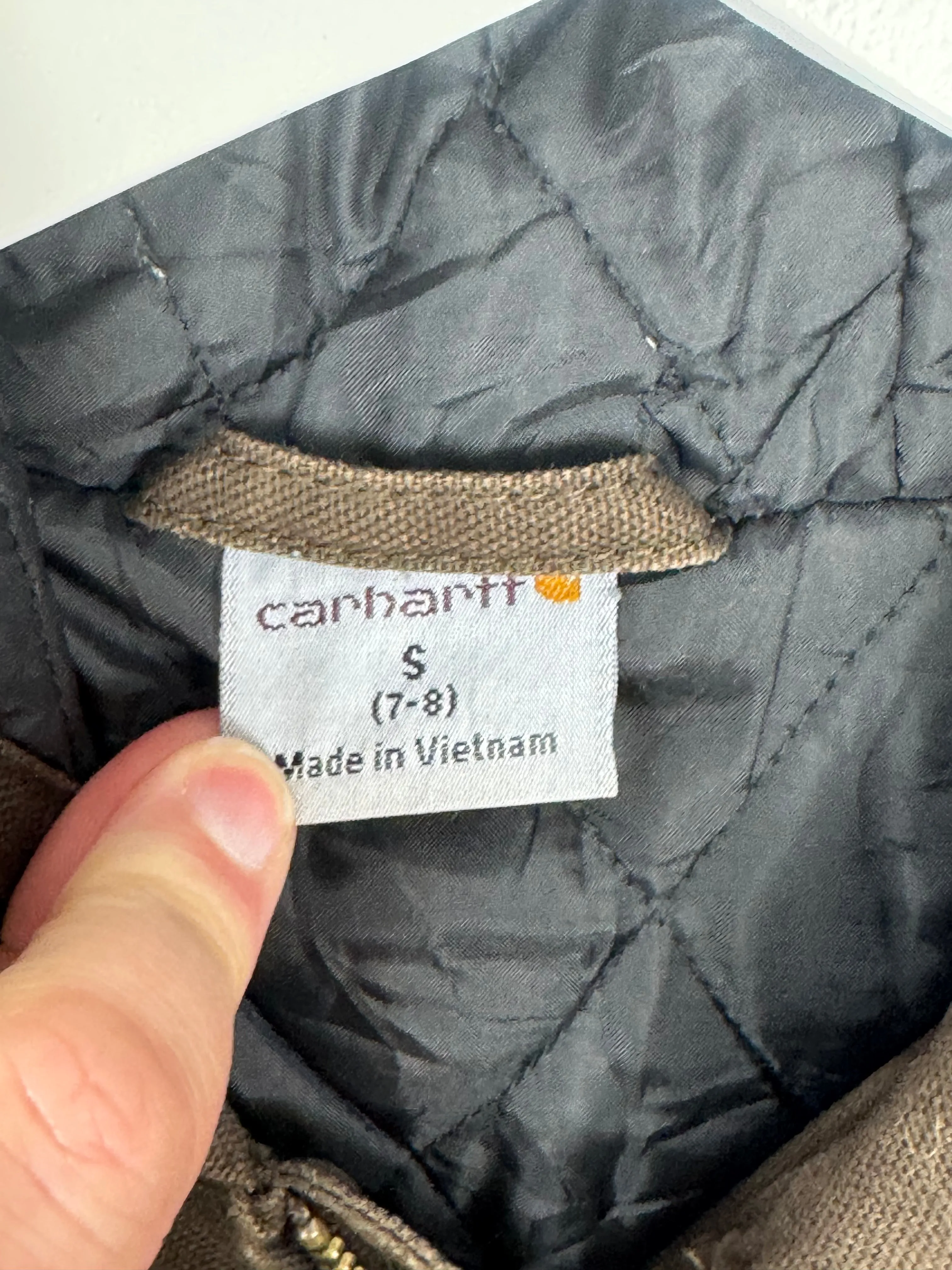 Carhartt Chocolate Hooded Jacket 7-8y