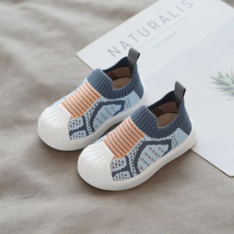 Girls Boys Casual Shoes Comfortable Non-slip Soft Bottom Stitching Color Sneakers