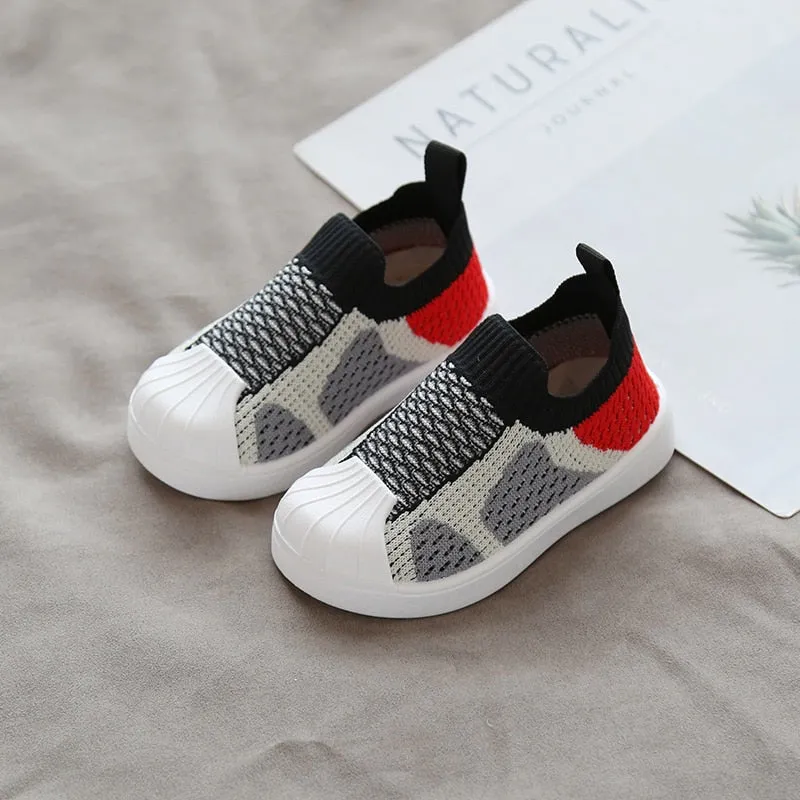 Girls Boys Casual Shoes Comfortable Non-slip Soft Bottom Stitching Color Sneakers