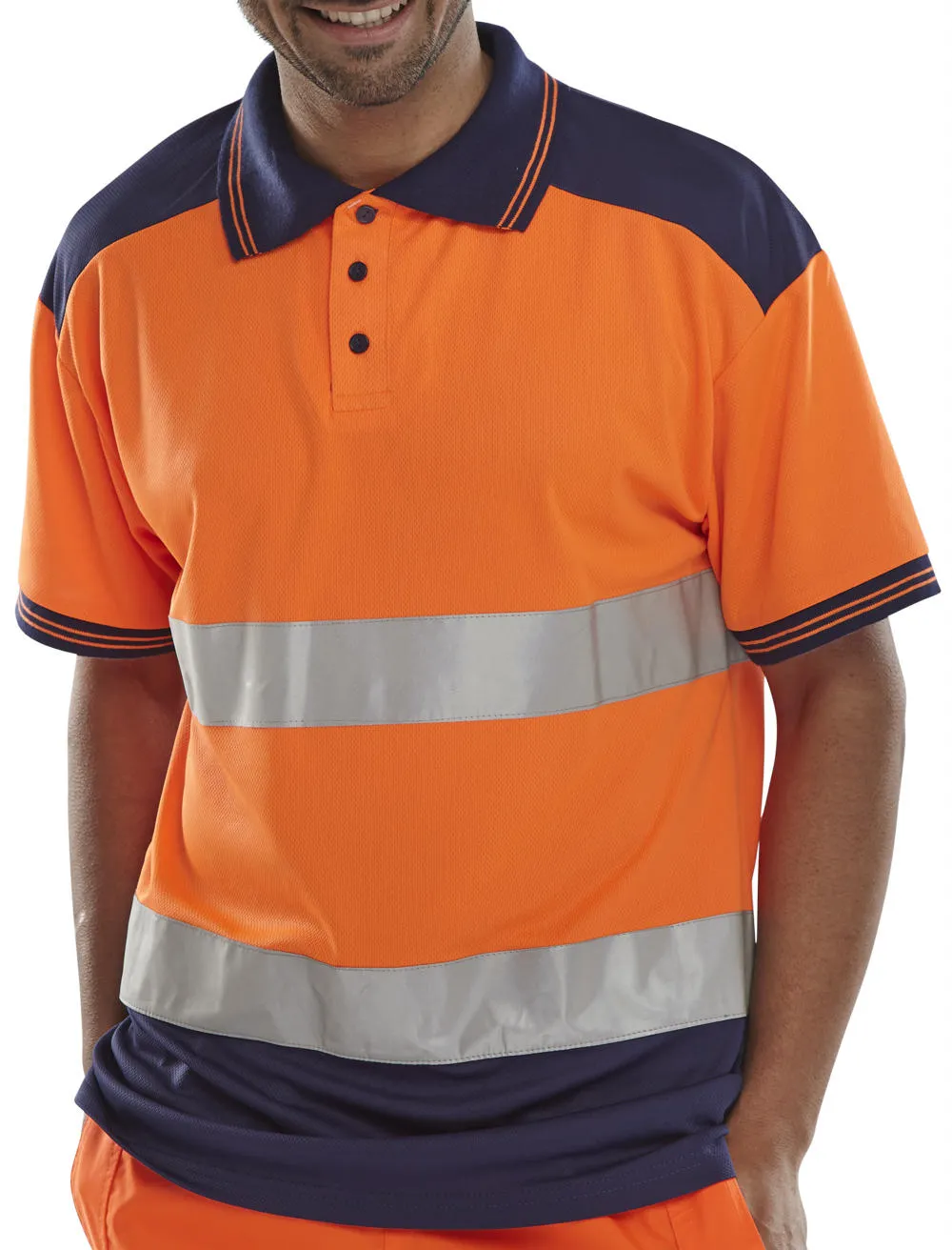 Hi-Vis PK Polo Shirt Two Tone Yellow/Navy (CPKSTTEN)