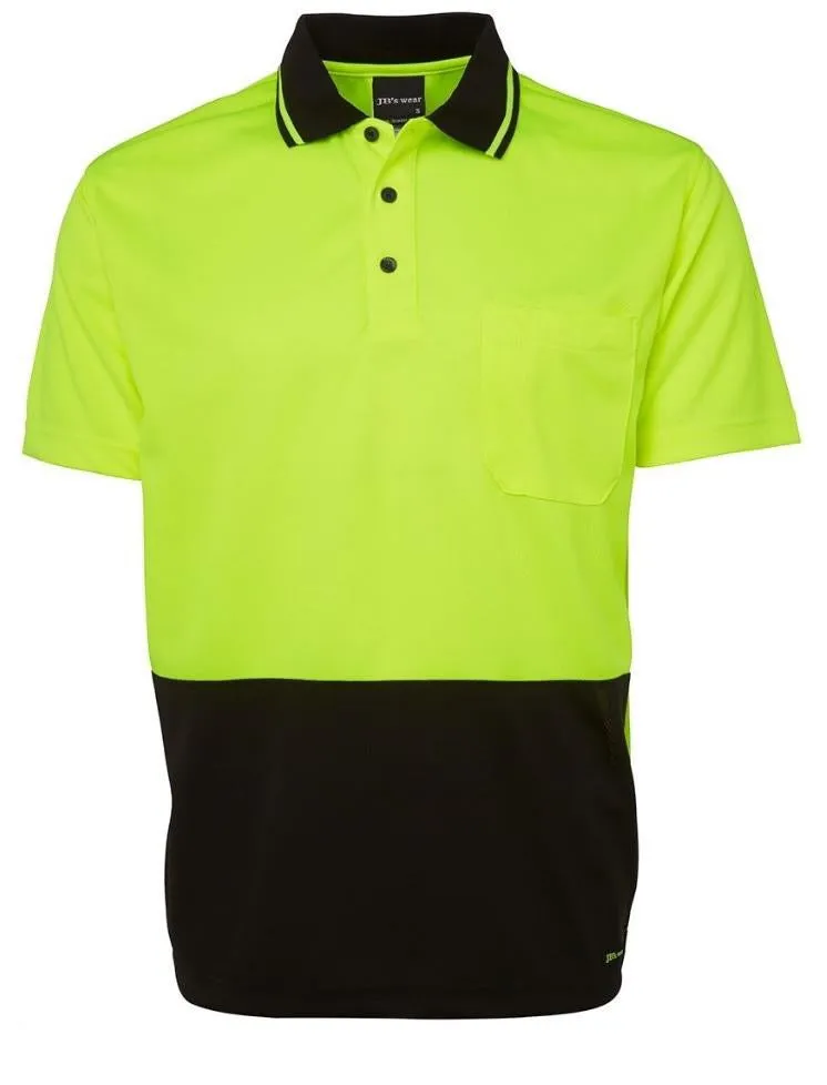 JBs Hi Vis Non Cuff Traditional Polo