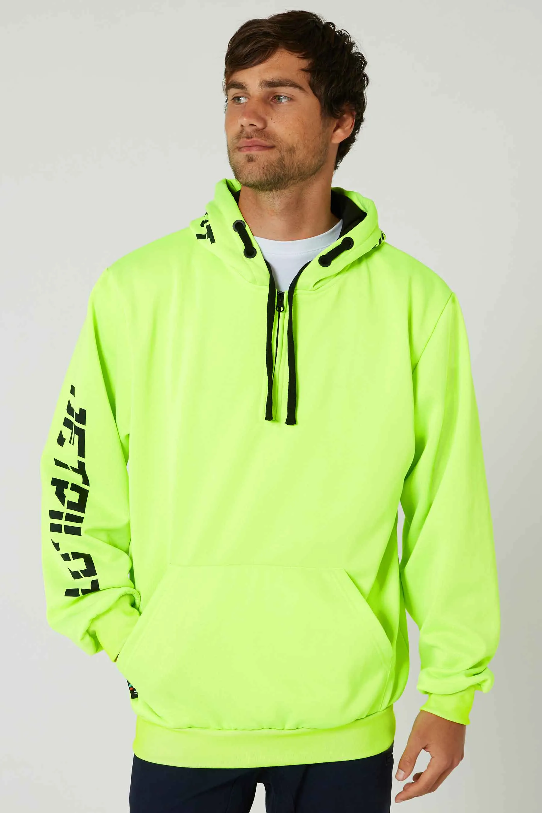 JP Sparked Mens Pullover Hoodie - Hi Vis Yellow