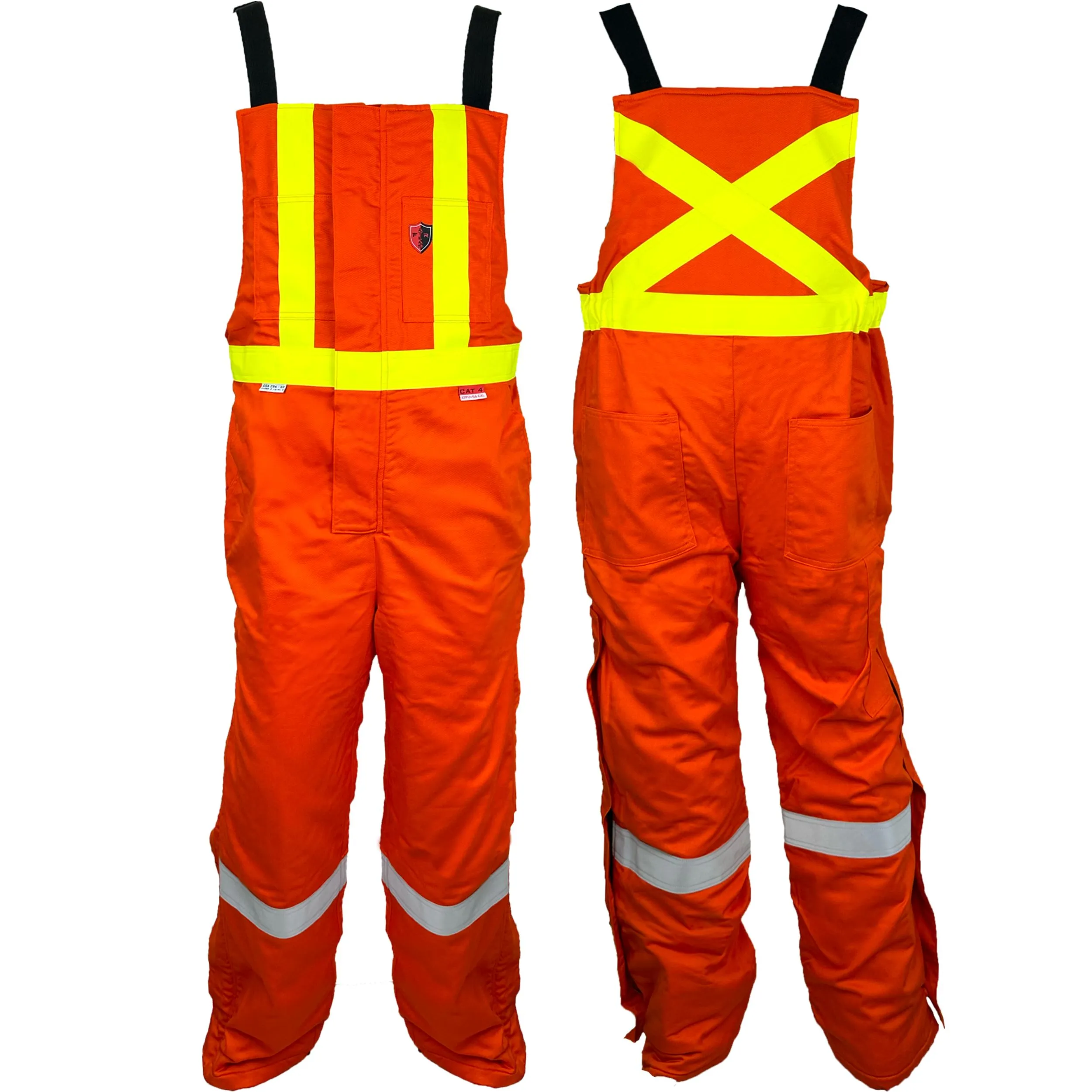Orange Atlas Guardian® FR/AR OHSA Hi Vis Insulated Bibs by Atlas Workwear - Style 2152OR