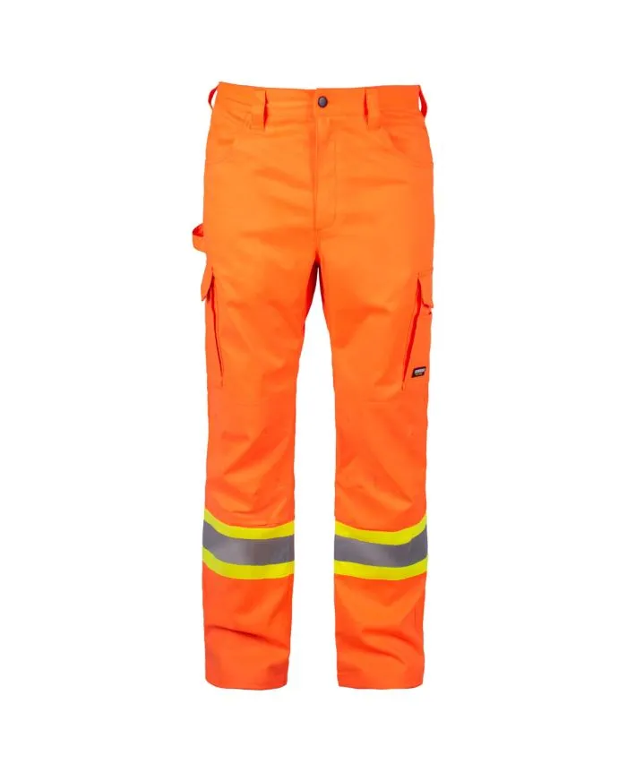 Orange Hi-Vis Cargo Pants with Knee Pockets by TERRA Workwear - Style 116618