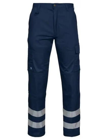 Projob High Visibility Work Trousers with Knee Pad Pockets 2517