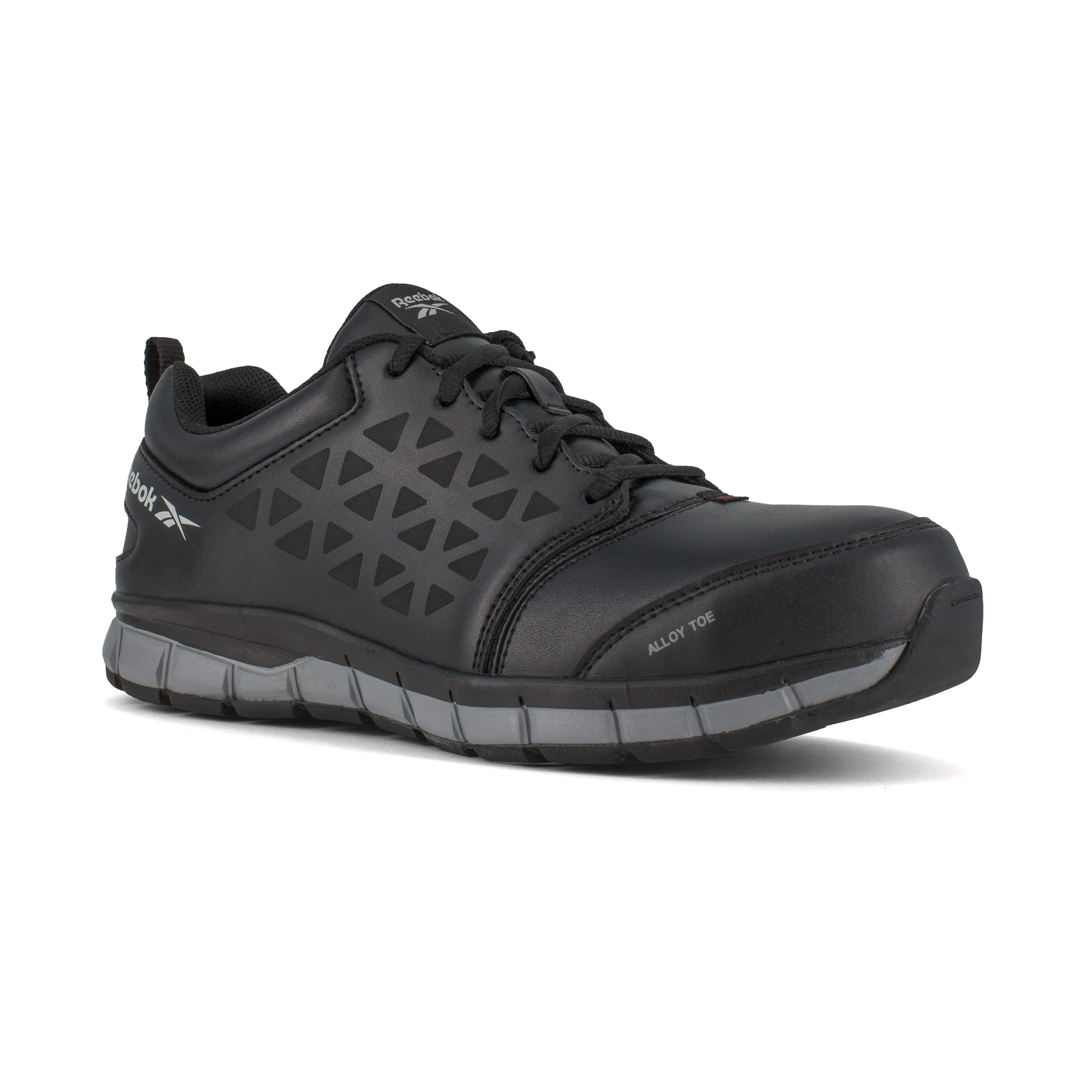 Reebok Women's Sublite Cushion Alloy Toe Athletic Oxford Work Shoe - Black - RB049