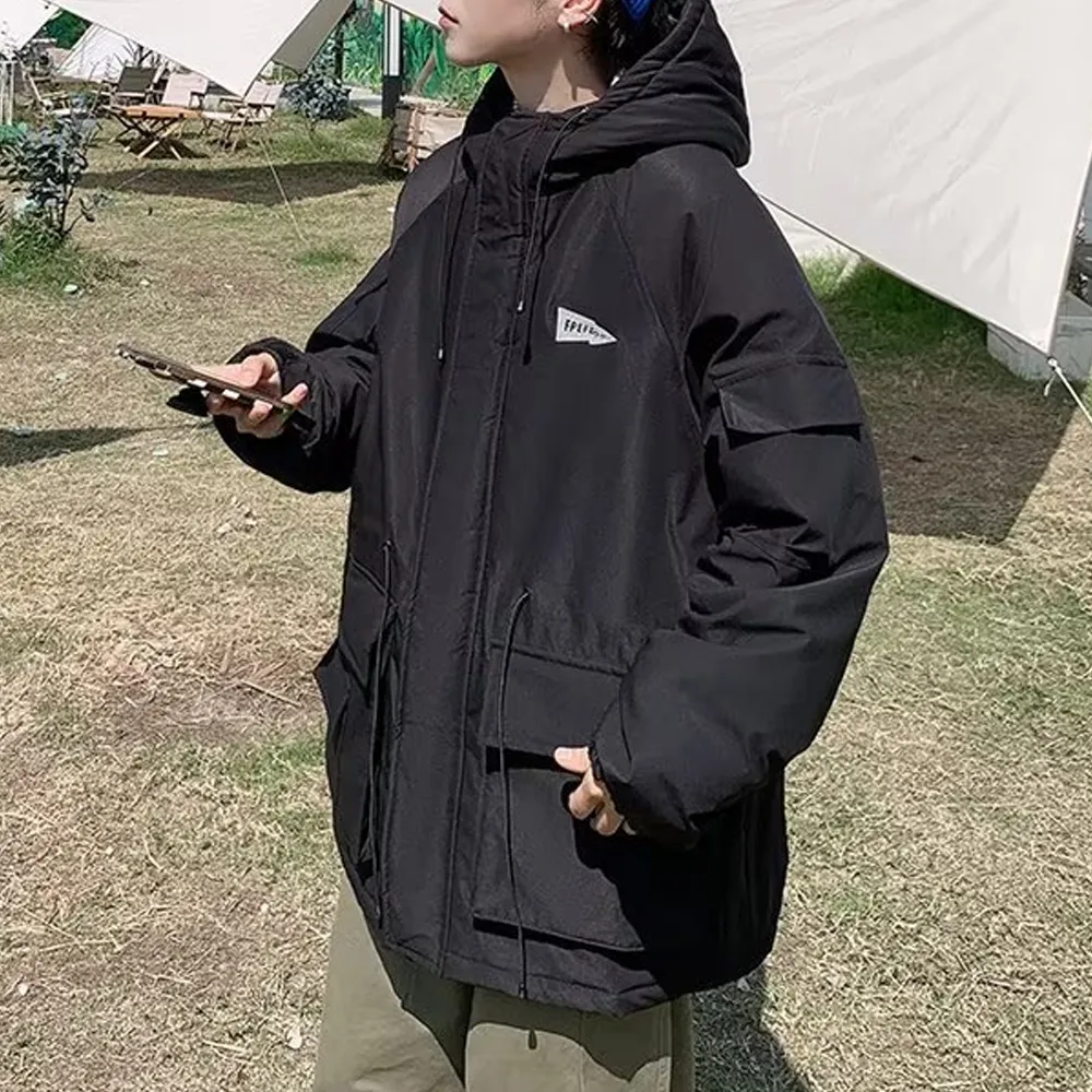 retro Japanese  Thickened Workwear Style Coat