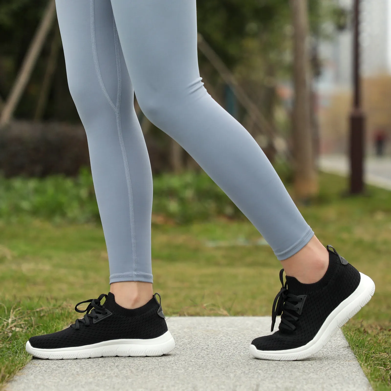 STQ Tennis Shoes Womens Slip on Walking Sneakers for Gym Workout