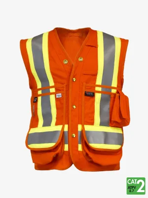 Westex UltraSoft® 7 oz FR Surveyor Vest - Orange - Style 1130